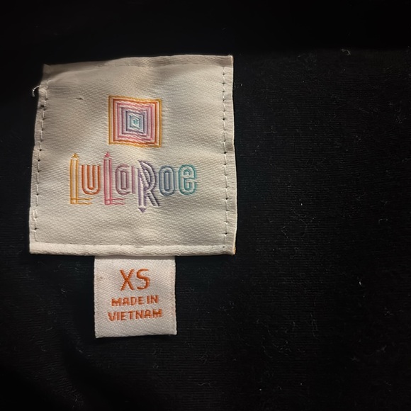 LuLaRoe Jean jacket Harvey Black front with unicorns size XS - Picture 6 of 7